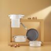 Schafer Moonlight - Set Tenxheresh qeramik 7 pjesë- Krem