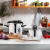 Schafer Optima Set tenxhere me presion  4+6,5 L-E zezë/Gri