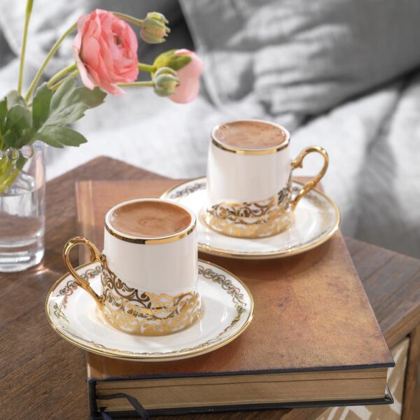 Schafer Glim Set filxhan kafeje 6 Person12 Copë-Gold