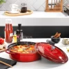 Schafer Guss Chef Tenxhere E Sheshte 28 cm - E kuqe - Figura 3