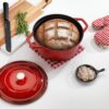 Schafer Guss Chef Tenxhere 24Cm.-E kuqe