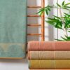 Schafer Coral Jacquard Peshqir 70x140 cm -Jeshile - Image 2