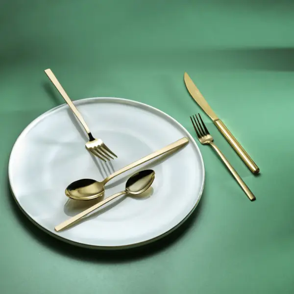 Schafer Goldish Set Luge/Pirunj/Thika 72 Pjese-Gold - Figura 3