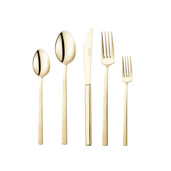 Schafer Goldish Set Luge/Pirunj/Thika 72 Pjese-Gold - Figura 2