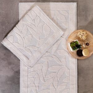 Schafer Home Leaf Set Tapet Tualeti 2 Pjese- Bezhe
