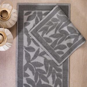 Schafer Home Leaf Set Tapet Tualeti 2 Pjese- Gri