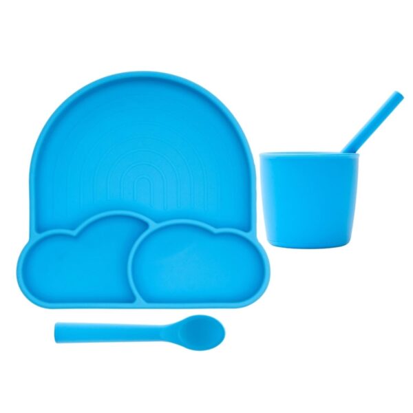 Schafer Babychefs Set Silikoni Per Bebe- Blu - Image 3