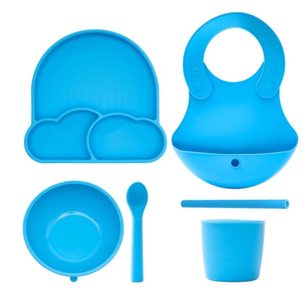 Schafer Babychefs Set Silikoni Per Bebe- Blu - Image 2