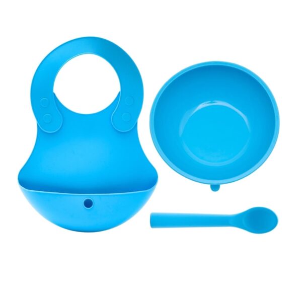 Schafer Babychefs Set Silikoni Per Bebe- Blu - Image 5