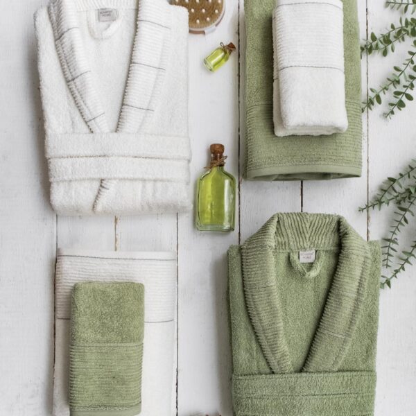 Schafer Home Jadore Set Rrobdisham 6 Pjese - Jeshile/ E Bardhe - Image 8