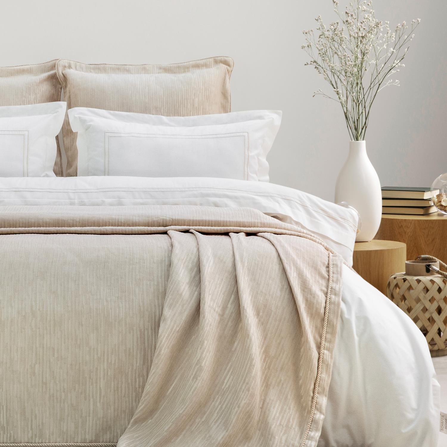 Schafer Home Pavia Chenille Set Mbulesash Jorgani 7 pjese-Bezhe