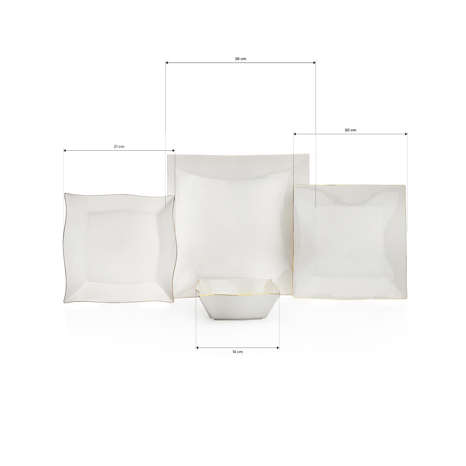 Schafer Lovise Set Pjatash 24 Pjese-Gold - Image 5